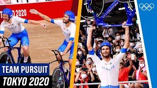 Italy set WORLD RECORD ⏱  FULL Mens Team Pursuit  Tokyo 2020