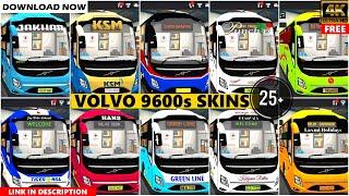 Top 25 Skins For Volvo 9600s Sleeper Mod  Bus Simulator Indonesia  Volvo 9600 Mod For Bussid