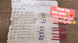 hasil test kesuburan ovulation test strip dari negatif sampai positif