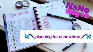 PLANNING FOR NANOWRIMO IN A BULLET JOURNAL  NaNoWriMo prep vlog  preptober bullet journaling