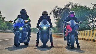 Yamaha R6 Vs Suzuki GSX-R Vs Bmw S1000RR  First On YouTube