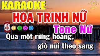 Hoa Trinh Nữ Karaoke Tone Nữ Nhạc Sống  Trọng Hiếu