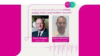 What are the benefits of the PR330 supply chain Lead Auditor Course?