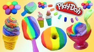 Play Doh Desserts Ice Cream Cakes Donuts and Bakery SUPER Video