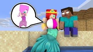 Monster School  MERMAID & HEROBRINE BABY LIFE - Minecraft Animation