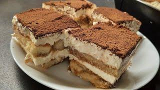 Tiramisu bez jajek-bez pieczenia