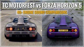 40+ The Crew Motorfest Car Sounds vs Forza Horizon 5  Engine Sounds & Graphics Comparison