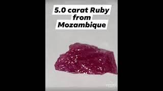 Ruby Gemstone From Mozambique