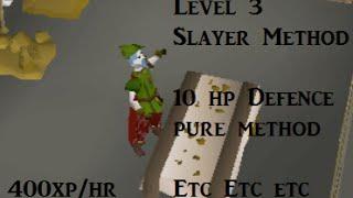 Low Slayer Exp Method for Skillers  Any combat pure  300-400 exp per hour OSRS