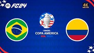 Brasil x Colômbia  Jogando Copa América com o Brasil  Fase de Grupos  AO VIVO