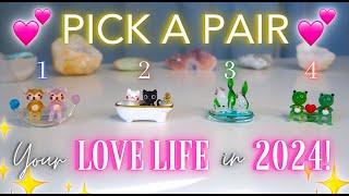Your LOVE LIFE in 2024  Pick a Pair ‍️ Detailed Tarot Reading 