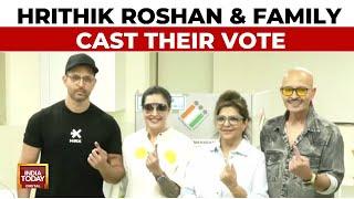 Bollywood Star Hrithik Roshan Casts His Vote Appeals Voters To Study Candidates Before Voting