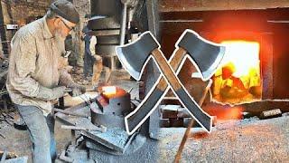 Axe Making How Axe Are made  Forging Axes Massively by technical blacksmith