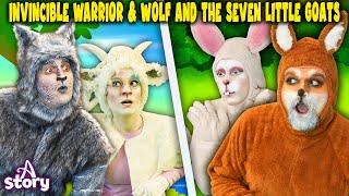 Invincible Warrior + Wolf and the Seven Little Goats English Fairy Tales & Kids Stories