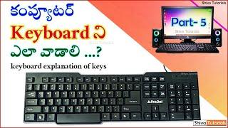 How to use computer keyboard in telugu  computer keyboard explain in telugu  Shiva Tutorials