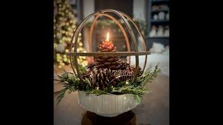 Simple Christmas centrepiece