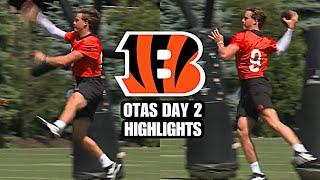 Cincinnati Bengals OTA’s DAY 2 HIGHLIGHTS Joe Burrows BACK HEALTHY making ACROBATIC Throws 