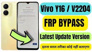 Vivo Y16  v2204 Frp bypass 2024 latest New update version #vivoy16 #frpbypass