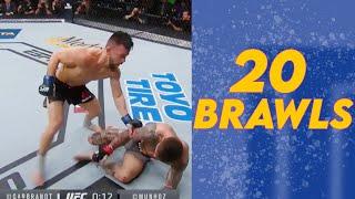 20 CRAZY Seconds of 20 WILD BRAWLS in UFCMMA