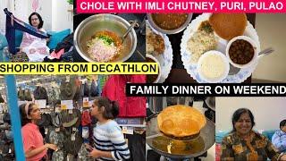 छुट्टी के दिन FAMILY DINNER  Pindi Chole Puri Amritsari Imli Pyaz ki Chutney Pulao Raita  Dinner