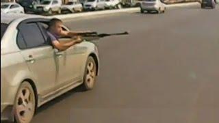 Armed and extremely dangerous Russian drivers  Road Rage In Russia