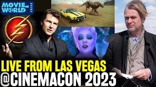 EXCLUSIVE CinemaCon 2023 LIVE From Vegas The Flash Transformers Christopher Nolan & More