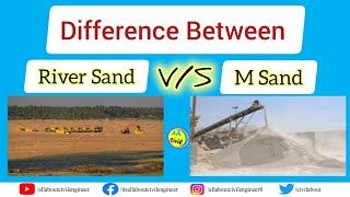 Difference Between M Sand and River Sand  Crush Sand VS River Sand  All About Civil Engineer