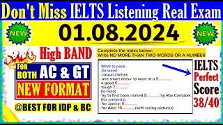 IELTS LISTENING PRACTICE TEST 2024 WITH ANSWERS  01.08.2024