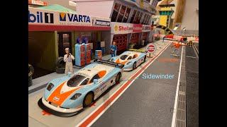 NSR Mosler one of the fastest slotcars you can buy -Sidewinder vs Angelwinder powered who is faster