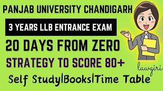 Punjab University Law Department Entrance Exam 2024PU LLB 3 year Syllabus Pattern Preparation