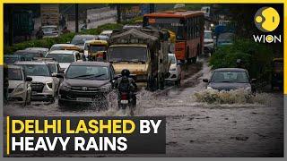 Heavy rain lashes Delhi Indias capital lashed by heavy rains  Rains to bring respite from heat