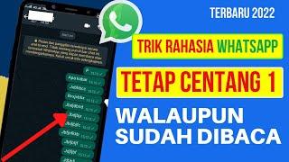 CARA MEMBUAT CENTANG SATU DI WHATSAPP WALAUPUN SUDAH DIBACA - TERBARU