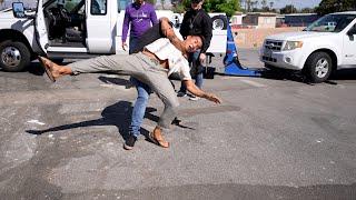 Random Man Gets Bodied For Parking By A Fire Hydrant