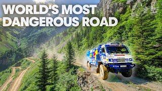 Racing On The Worlds Most Dangerous Road Kamaz Truck VS Rally Car