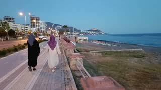 On the beach ️ in the evening in Mahmutlar Alanya area