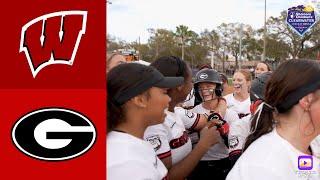 Georgia Softball Highlights vs Wisconsin  2024 Clearwater Invitational Highlights  21524