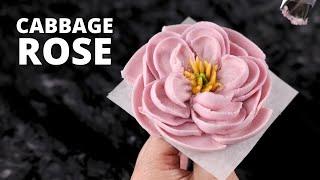 How to pipe buttercream cabbage rose  Cake Decorating For Beginners 