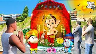 GTA 5 - Vinayagar Chathurthi Franklin Buy BIGGEST Ganesh Statue  Shinchan Funny  Lovely Gaming