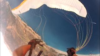 Paragliding Crash-  Escape from Falling into Canopy - Paragliding Accident