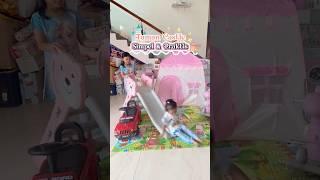 Bikin Playground mini dirumah dijamin anak happy  #liburan #mainan #mainananak #tenda #perosotan
