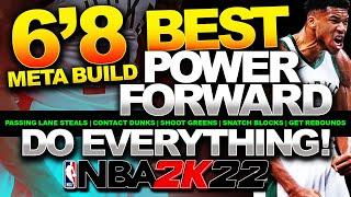 BEST POWER FORWARD BUILD 2K22  COMPLETE BREAKDOWN GUIDE  BEST 68 BUILD