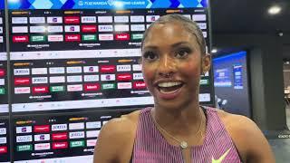 Olympic Champion Masai Russell Reacts to 100mH 2nd Place at Rome Diamond League