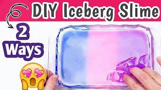 How to make Iceberg Slime  DIY Crunchy Fluffy Slime #asmr