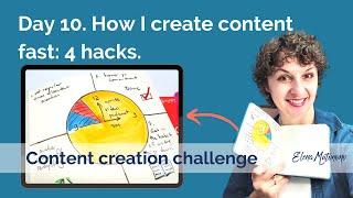 How I create content fast 4 hacks