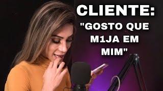 GAROTA DE PR@GRAMA  TR@NS ATENDE LIGAÇÃO DE CLIENTE NO MEIO DO PODCAST paloma veiga