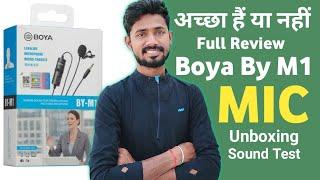 Boya by m1 mic unboxing  Best mic for vlogging  Boya by m1 mic audio test
