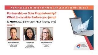 Partnership or Sole Proprietorship? What to consider before you jump