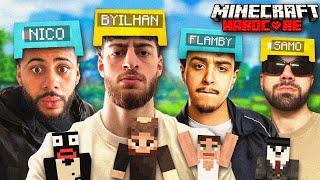 FINIR MINECRAFT en HARDCORE en ayant AUCUNE EXPERIENCE ? #1 ft Flamby Nico et Samo