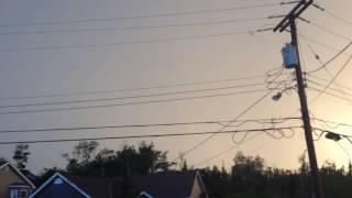 CLOSE UP LIGHTNING AND VIOLENT THUNDER In Halifax Nova Scotia Canada