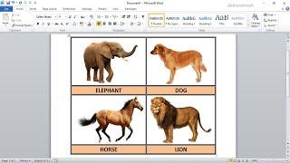 How to Insert Images Into Word Document Table  Microsoft Word Tutorial